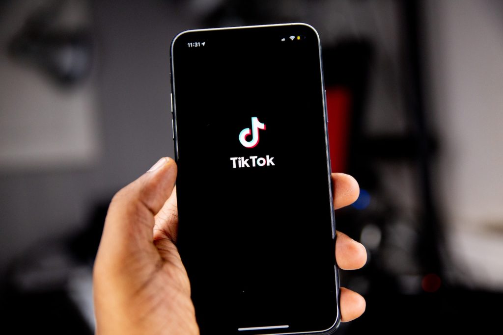 tiktok logo on smartphone