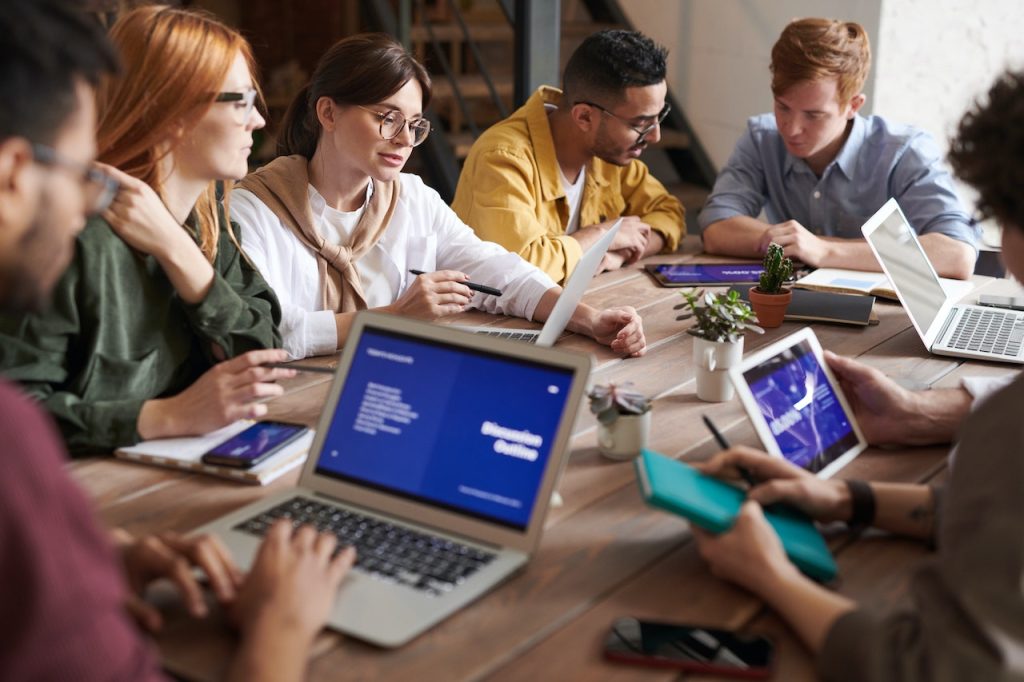 team having a meeting